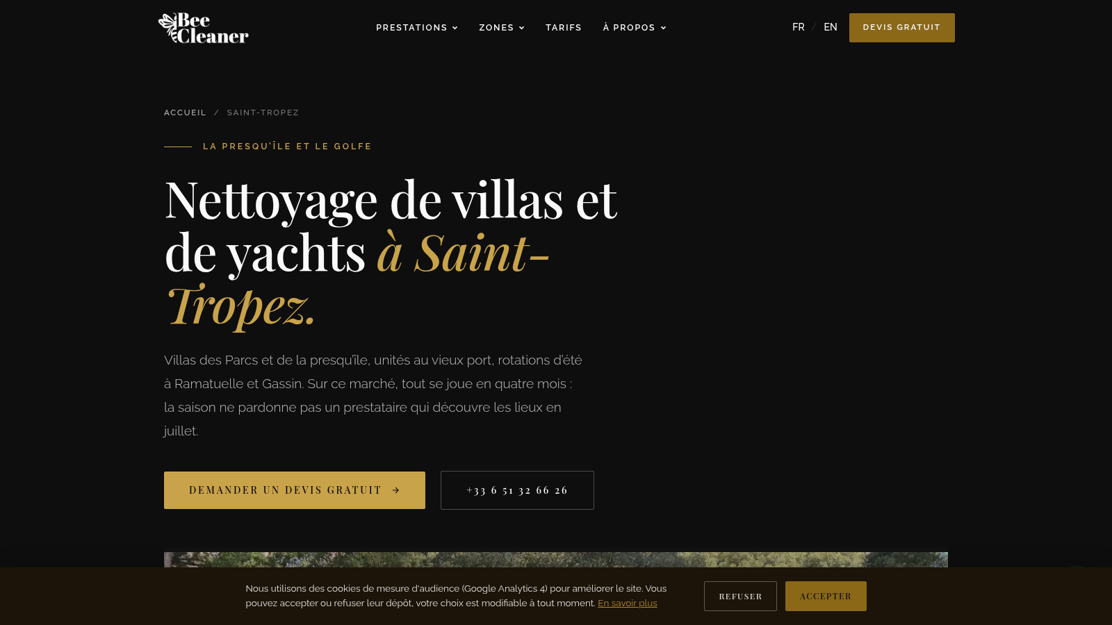 Page territoire Saint-Tropez, Bee Cleaner Aix